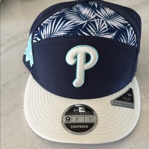 New Era Kids Navy, White & Teal Philadelphia 'P' Snapback Hat